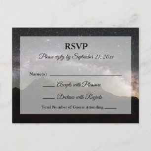 Postal De Invitación Respuesta de Boda en el Cielo de Montaña