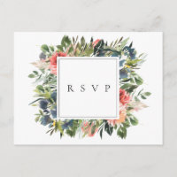 Respuesta de boda floral coral de la marina Solici