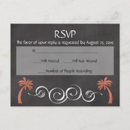 Postal De Invitación Respuesta de RSVP a la boda de la marea del crokbo
