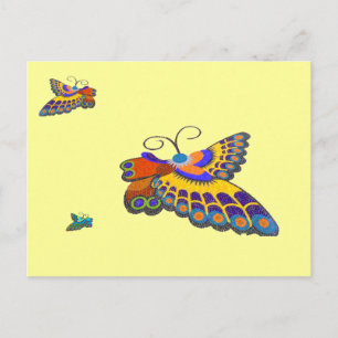 Postal De Invitación Respuesta del boda mariposas RSVP