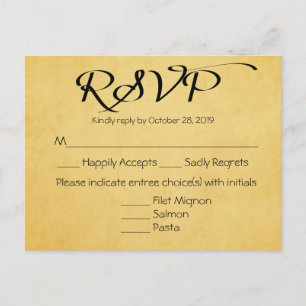 Postal De Invitación Respuesta del partido de bodas RSVP de Vintage Gol