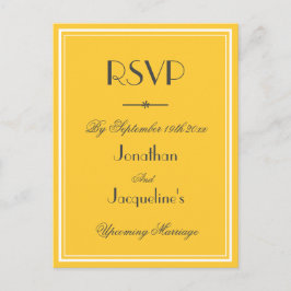 Postal De Invitación Respuesta RSVP Boda clásico elegante
