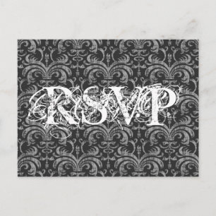 Postal De Invitación Respuesta RSVP de Grunge gótico de todas las ocasi