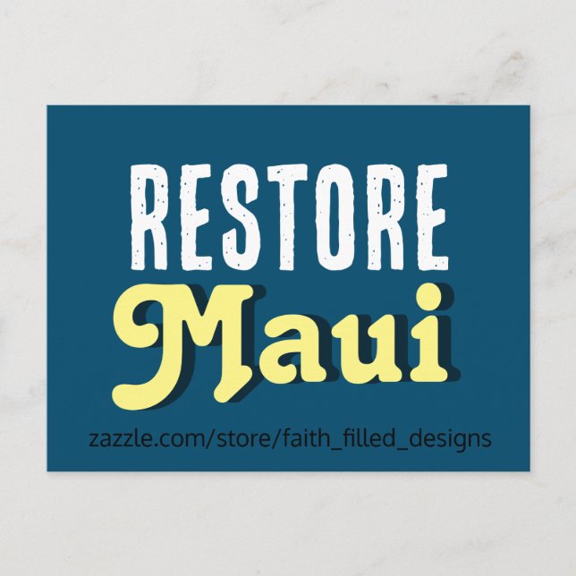 Postal De Invitación Restaurar Maui (Anverso)