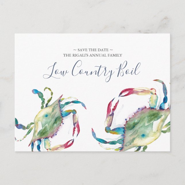 Postal De Invitación Reunión De La Familia Costera Salven La Fecha (Anverso)