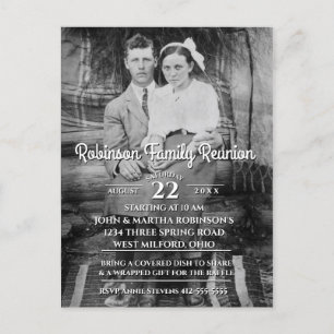 Postal De Invitación Reunión de la familia fotográfica de su cosecha