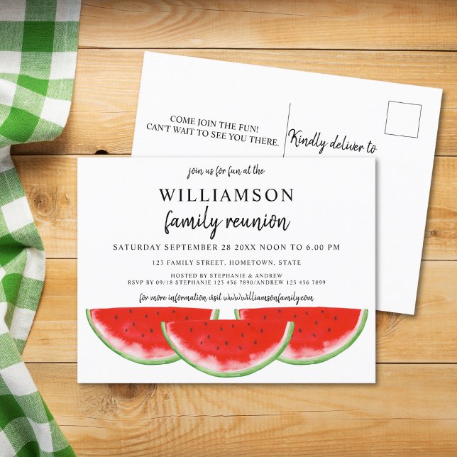 Postal De Invitación Reunión de la familia Watermelon (Subido por el creador)