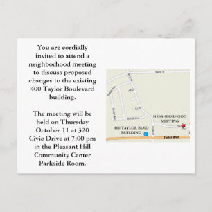 Postal De Invitación Reunión de vecinos