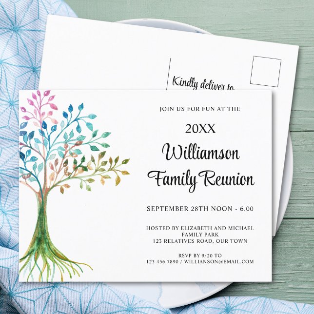 Postal De Invitación Reunión Familiar Árbol Genealógico  (Subido por el creador)