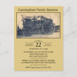 Postal De Invitación Reunión familiar de fotografía de época