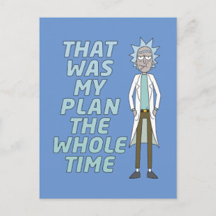 Postal De Invitación RICK AND MORTY™   Ese Fue Mi Plan Todo El Tiempo
