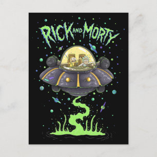 Postal De Invitación RICK AND MORTY™   Gráfico ilustrado de vuelo espac