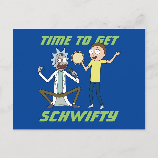 Postal De Invitación RICK AND MORTY™ | Hora De Obtener Schwifty (Anverso)