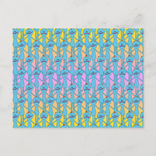 Postal De Invitación RICK AND MORTY™   Patrón Arcoiris Sr. Meeseeks