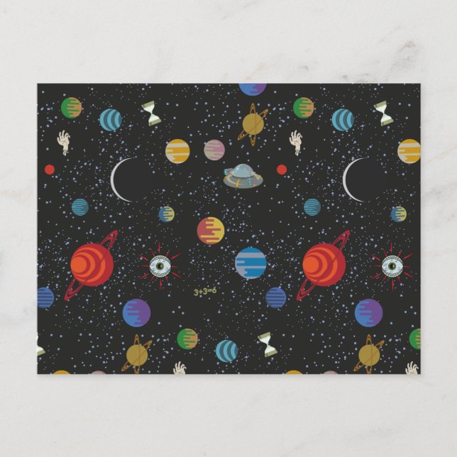 Postal De Invitación RICK AND MORTY™ | Patrón de espacio (Anverso)
