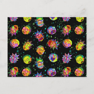 Postal De Invitación RICK AND MORTY™   Patrón De Swirl Psicodélico