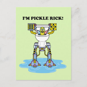 Postal De Invitación RICK AND MORTY™   Pickle Rick Toilet Mech