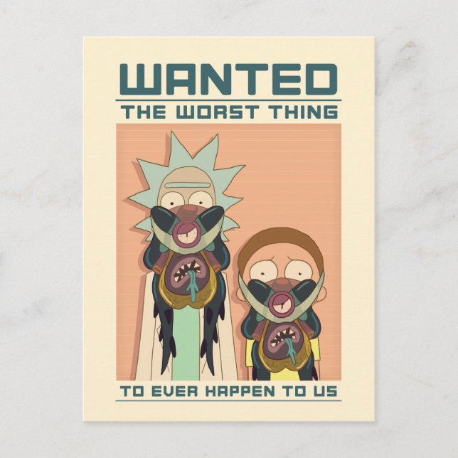 Postal De Invitación RICK AND MORTY™ | Poster de Glorzo Wanted (Anverso)