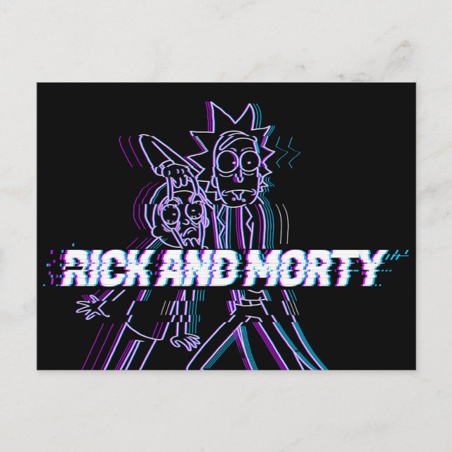 Postal De Invitación RICK AND MORTY™ | Rick Y Mortalidad Desgarrados (Anverso)