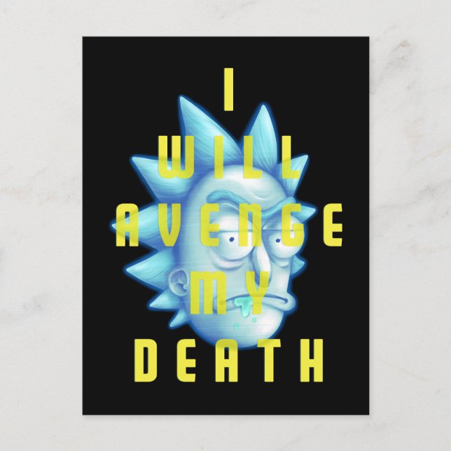 Postal De Invitación RICK AND MORTY™ | Venceré Mi Muerte (Anverso)