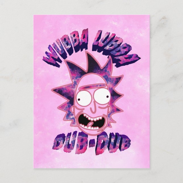 Postal De Invitación RICK AND MORTY™ | Wubba Lubba Dub-Dub (Anverso)
