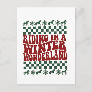 Postal De Invitación Riding en un feo suéter de Navidad Winter Wonderla