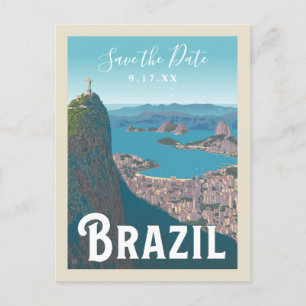 Postal De Invitación Río de Janeiro, Brasil   Reserva la fecha