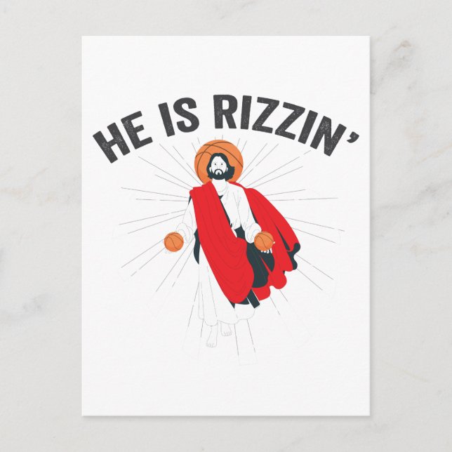 Postal De Invitación Rizzin es gracioso domingo de Pascua en la Generac (Anverso)