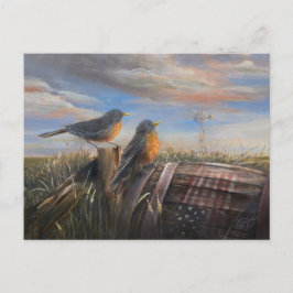 Postal De Invitación Robin