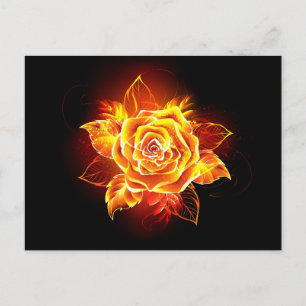 Postal De Invitación Rosa de incendios en auge