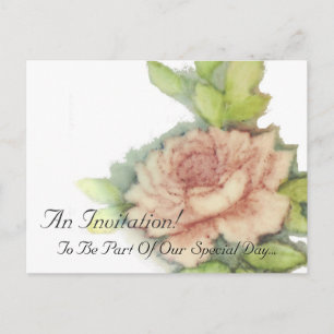 Postal De Invitación Rosa De Inglés Y Personalizar De Cartas De Invitac