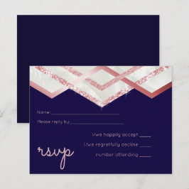 Postal De Invitación Rosa de presupuesto Relieve metalizado dorado Aspe