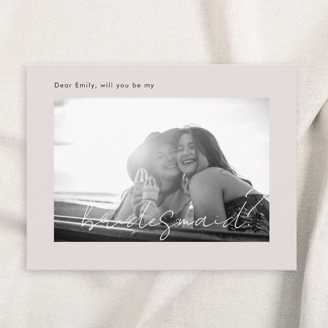 Postal De Invitación Rosa Moderno Serás Mi Foto De La Novia (Subido por el creador)