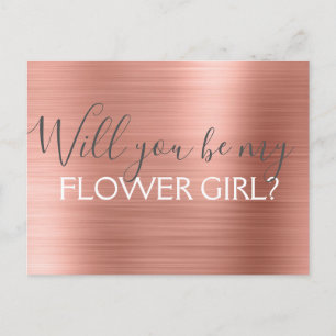 Postal De Invitación Rosa Rubor - Chica Rosa de flores elegante de oro