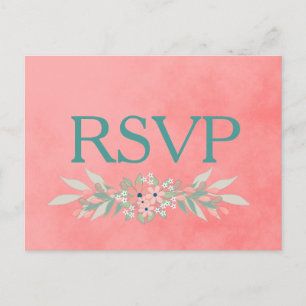 Postal De Invitación Rosa Rústico RSVP