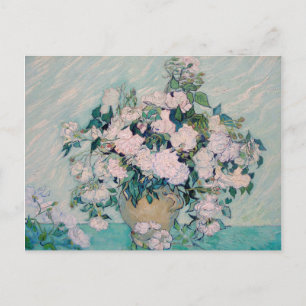 Postal De Invitación Rosas Blancas-1890-Vincent van Gogh  