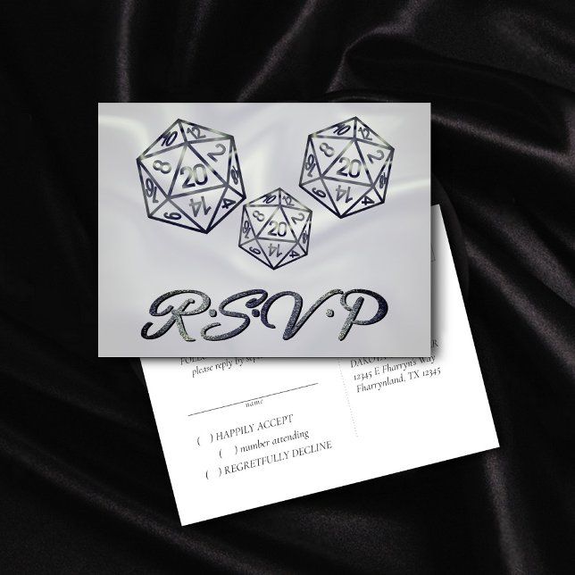 Postal De Invitación RPG Dice | Retro Tabletop Role Player Event RSVP (Subido por el creador)