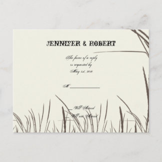 Postal De Invitación RSVP Boda de praderas rurales rusticas