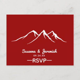 Postal De Invitación RSVP de Boda de Ciervo de Montaña País Rústico