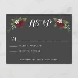 Postal De Invitación RSVP de boda de invierno ruso