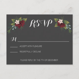Postal De Invitación RSVP de boda de invierno ruso