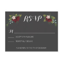RSVP de boda de invierno ruso