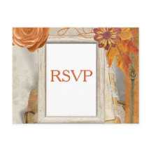 RSVP de boda de otoño