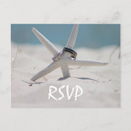 Postal De Invitación RSVP de boda de playa con foto