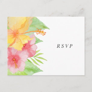 Postal De Invitación Rsvp de boda esplendor tropical + entremeses