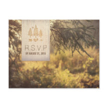 RSVP de boda forestal