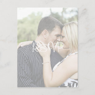 Postal De Invitación RSVP de boda personalizada con foto