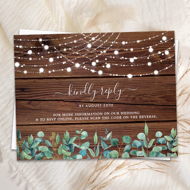 Postal De Invitación RSVP de casamiento de código QR (Subido por el creador)