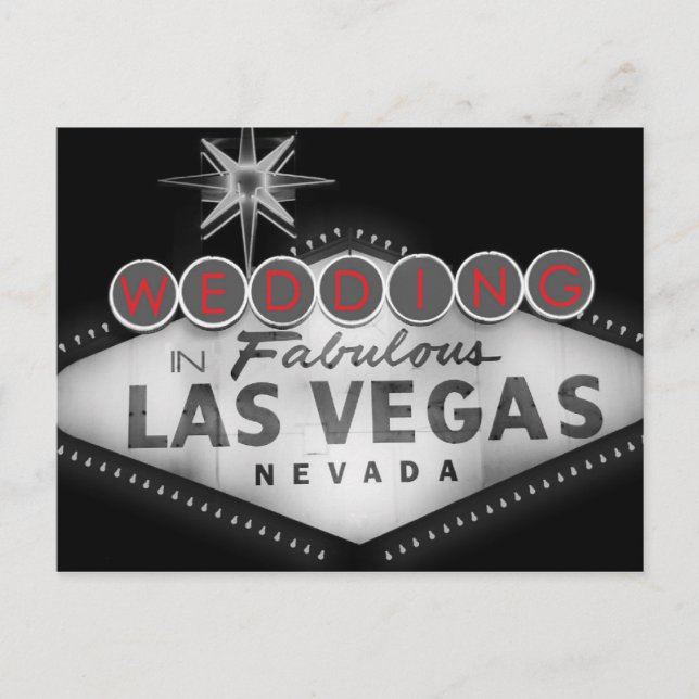 Postal De Invitación RSVP de la boda de destino de Las Vegas (Anverso)