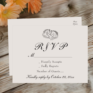 Postal De Invitación RSVP de la elegante boda de un país occidental rús